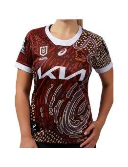 Brisbane Broncos Indigenous Rugby Jersey 2024 Womens