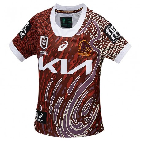 Brisbane Broncos Indigenous Rugby Jersey 2024 Kids