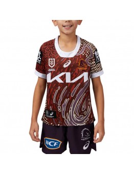 Brisbane Broncos Indigenous Rugby Jersey 2024 Kids