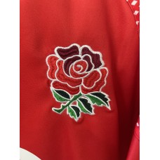 England Rugby 2025 Warm-Up Jersey – Red Short Sleeve Shirt with Rose Crest
