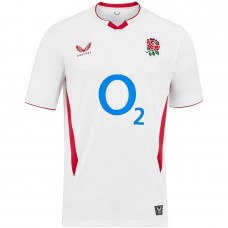Castore England Rugby Home Shirt 2025 – Authentic O2 White Jersey for Men